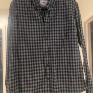 Goodfellow & Co Navy Plaid Button Down Shirt
